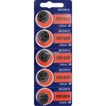 5 Piles Bouton CR1620 Lithium 3V 80mAh Sony