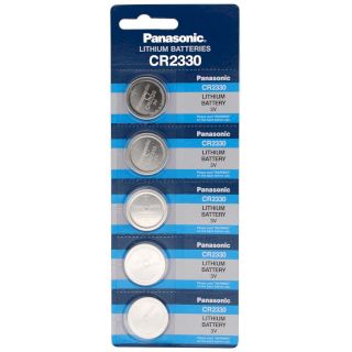 5 Piles Bouton CR2330 Lithium 3V 265mAh Panasonic
