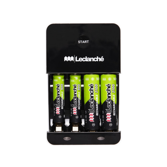CHARGEUR 4 PILES AAA ou AA + 2 AA NiMH 2100mhA + 2 AAA NiMH 900mhA LECLANCHE