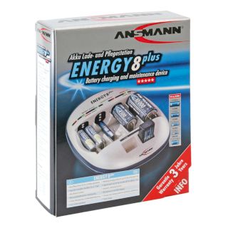 CHARGEUR DE PILES ENERGY 8PLUS 6x AA ou 6x AAA ou 4x C ou 4x D & 2x 9V ANSMANN