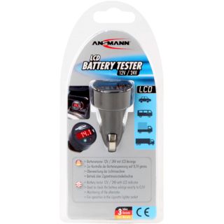 Testeur de Batterie LCD 12V-24V Pour Allume-Cigare Ansmann