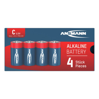 Piles R14 C Alcalines 7000mAh BL4 ANSMANN