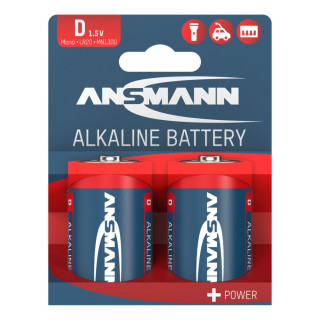 Piles LR20 D Alcalines 16000mAh BL2 ANSMANN
