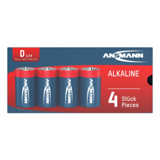 Piles LR20 D Alcalines 16000mAh BL4 ANSMANN