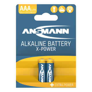 Piles LR03 Alcalines AAA X-Power 1.50V 1300mAh BL2 ANSMANN