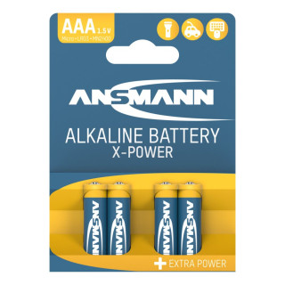 Piles LR03 Alcalines X-Power AAA 1.50V 1300mAh BL4 ANSMANN