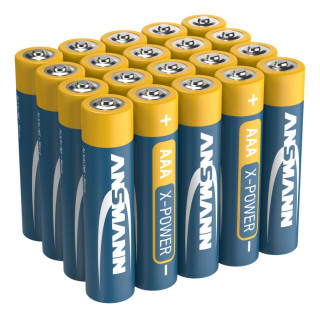PILES LR03 ALCALINES X-POWER AAA 1.50V 1300mAh (20-pack) ANSMANN