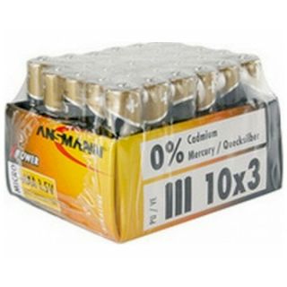 30 Piles LR03 Alcalines AAA X-Power 1.50V 1300mAh ANSMANN