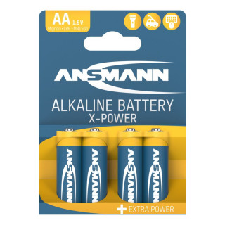 Piles LR6 Alcalines X-Power AA 1.5V 2900mAh BL4 ANSMANN