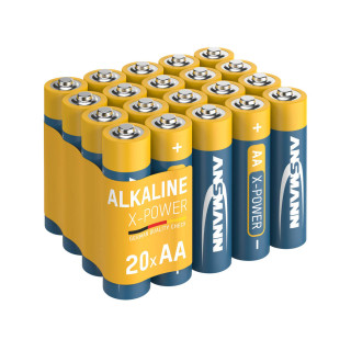 20 Piles AA LR6 X-Power Alcaline 1.5V 2900mAh Ansmann