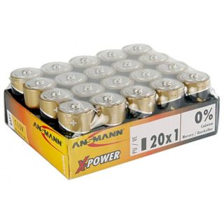 20 Piles C LR14 Alcalines X-Power 7500mAh Ansmann
