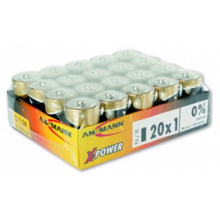 PILES LR20 X-POWER D 18000mAh ALCALINES (20-pack) ANSMANN