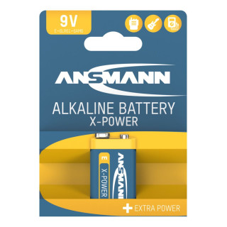 Pile 6LR61 Alcaline X-Power 9V 700mAh ANSMANN