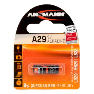 PILE A29 MN29 ALCALINE 9V 20mAh BL1 ANSMANN