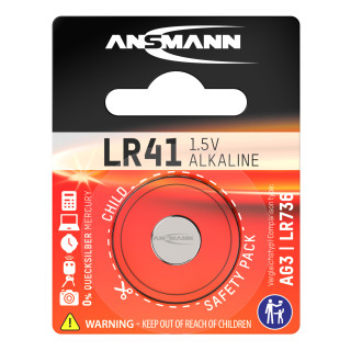 Pile LR41 Alcaline AG3 1.5V 30mAh ANSMANN