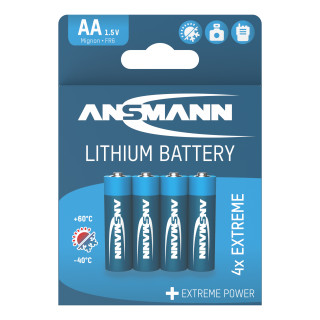 PILES FR6 LITHIUM EXTREME AA 1.5V 3000mAh BL4 ANSMANN