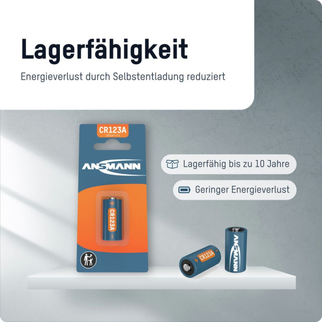 Pile CR123A Photo Lithium 3V 1500mAh Ansmann