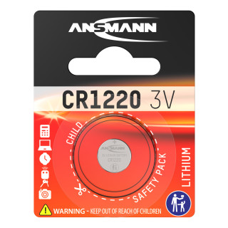 Pile Bouton CR1220 Lithium 3V 38mAh Ansmann