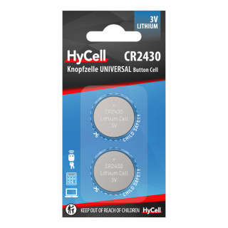 2 Piles Bouton CR2430 Lithium 3V 300mAh Ansmann HyCell