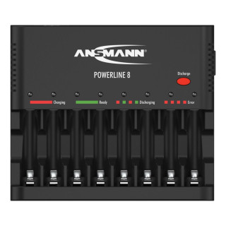 CHARGEUR DE PILES POWERLINE 8 8x AA ou 8x AAA & USB ANSMANN