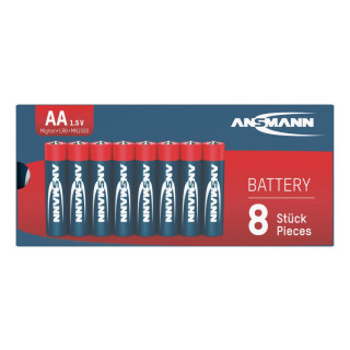 Piles LR6 Alcalines AA 1.5V 2700mAh BL8 ANSMANN