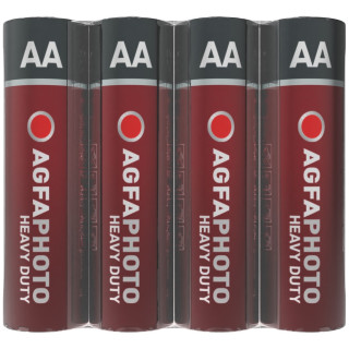 4 Piles Salines AA R6 Heavy Duty 1.5V 460mAh AgfaPhoto