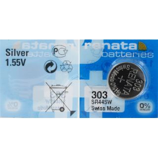 PILE SR1154SW SR44 OXYDE ARGENT 303 1.55V 175mAh RENATA