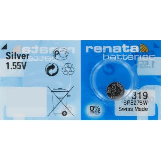 Pile SR527SW Oxyde Argent 319 1.55V 21mAh RENATA