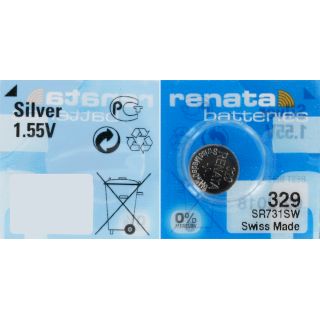 PILE SR731SW OXYDE ARGENT 329 1.55V 37mAh RENATA