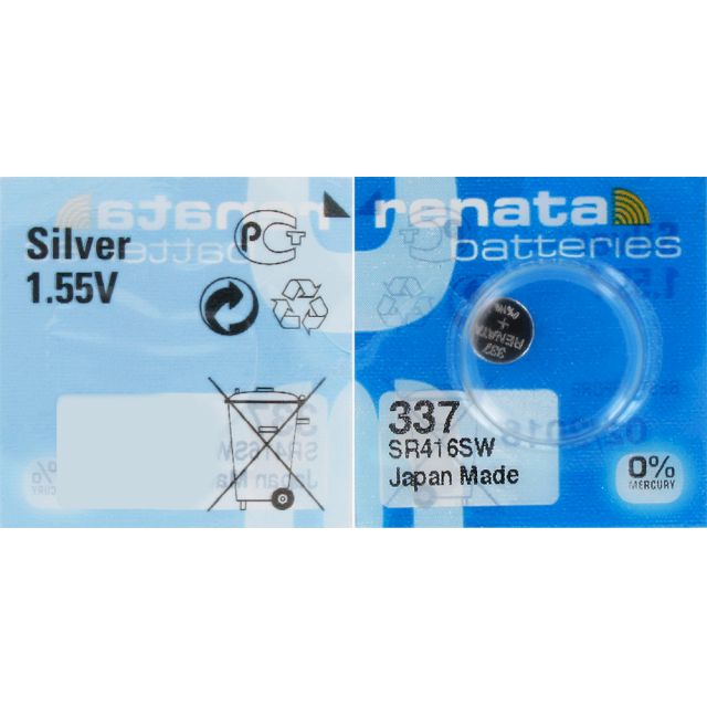 PILE SR416SW 337 OXYDE ARGENT 1.55V 8mAh RENATA