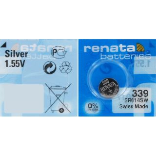 PILE SR614SW 339 OXYDE ARGENT 1.55V 11mAh RENATA