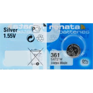 PILE SR721W OXYDE ARGENT 361 1.55V 24mAh RENATA