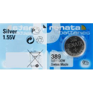 PILE SR1130W 389 OXYDE ARGENT SR54 1.55V 80mAh RENATA