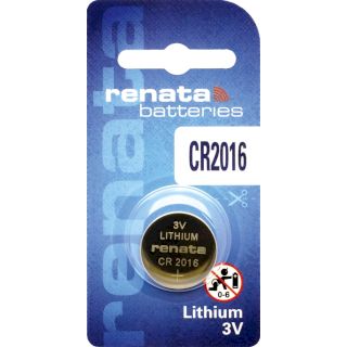Pile Bouton CR2016 Lithium 3V 90mAh Renata