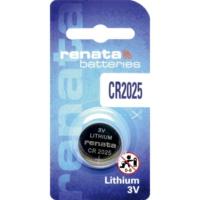 Pile Bouton CR2025 Lithium 3V 165mAh Renata