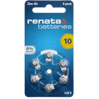 PILES 10 AUDITIVES EXTRA 1.4V 100mAh BL6 RENATA