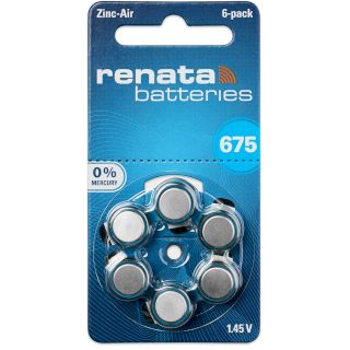 PILES 675 AUDITIVES 1.4V 650mAh BL6 RENATA