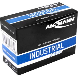 10 Piles AA FR6 Lithium Industrial 1.5V 3000mAh Ansmann