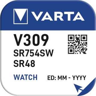 PILE SR754SW OXYDE ARGENT 309 1.55V 73mAh BL1 VARTA