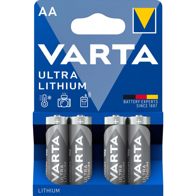 PILE AA FR6 LITHIUM 1.5v 2900mAh BL4 VARTA