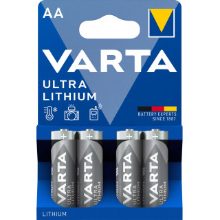 PILE AA FR6 LITHIUM 1.5v 2900mAh BL4 VARTA