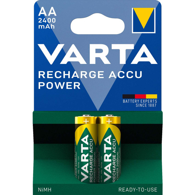 PILES AA RECHARGEABLES Professional HR6 NiMH 1.2V 2400mAh Recharge Accu Power BL2 VARTA