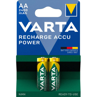 PILES AA RECHARGEABLES Professional HR6 NiMH 1.2V 2400mAh Recharge Accu Power BL2 VARTA