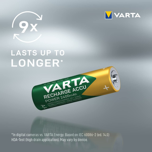 PILES AA RECHARGEABLES Professional HR6 NiMH 1.2V 2400mAh Recharge Accu Power BL2 VARTA