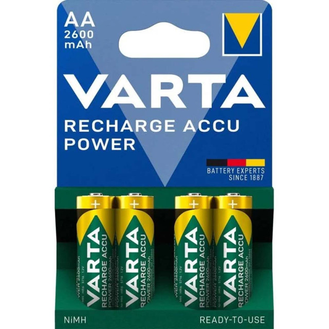 PILES AA RECHARGEABLES Accu Power HR6 NiMH 1.2V 2600mAh BL4 VARTA