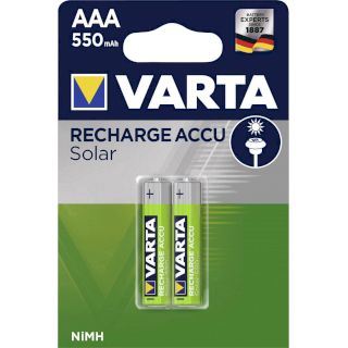 PILES RECHARGEABLES Solar HR03 1.2V 550mAh NiMH Ready to Use BL2 VARTA
