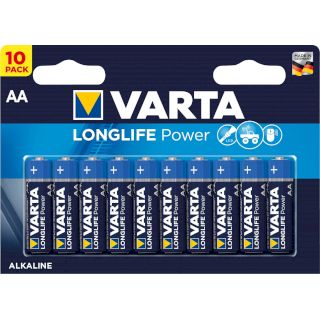 PILES LR06 ALCALINES AA Longlife Power 1.50V 2970mAh BL10 VARTA