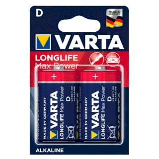 PILES LR20 D ALCALINES Longlife Max Power 16500mAh BL2 VARTA