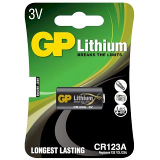 Pile CR123A Photo Lithium 3V 1400mAh GP