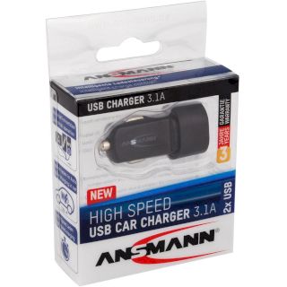 Chargeur Allume-Cigare Rapide Avec 2 Ports USB-A 3.1A Ansmann